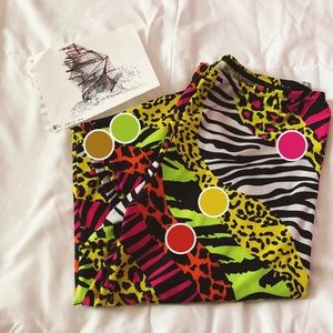 neon animal print leggings